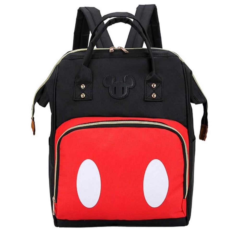 Disney Mickey Mouse 15×9″ Backpack Diaper Bag EUC Cute, Functional